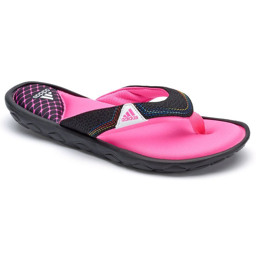 girls adidas flip flops